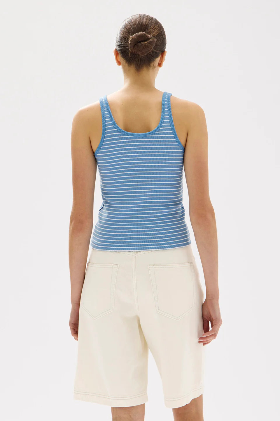 ASSEMBLY LABEL Drew Rib Tank | Bahama/White