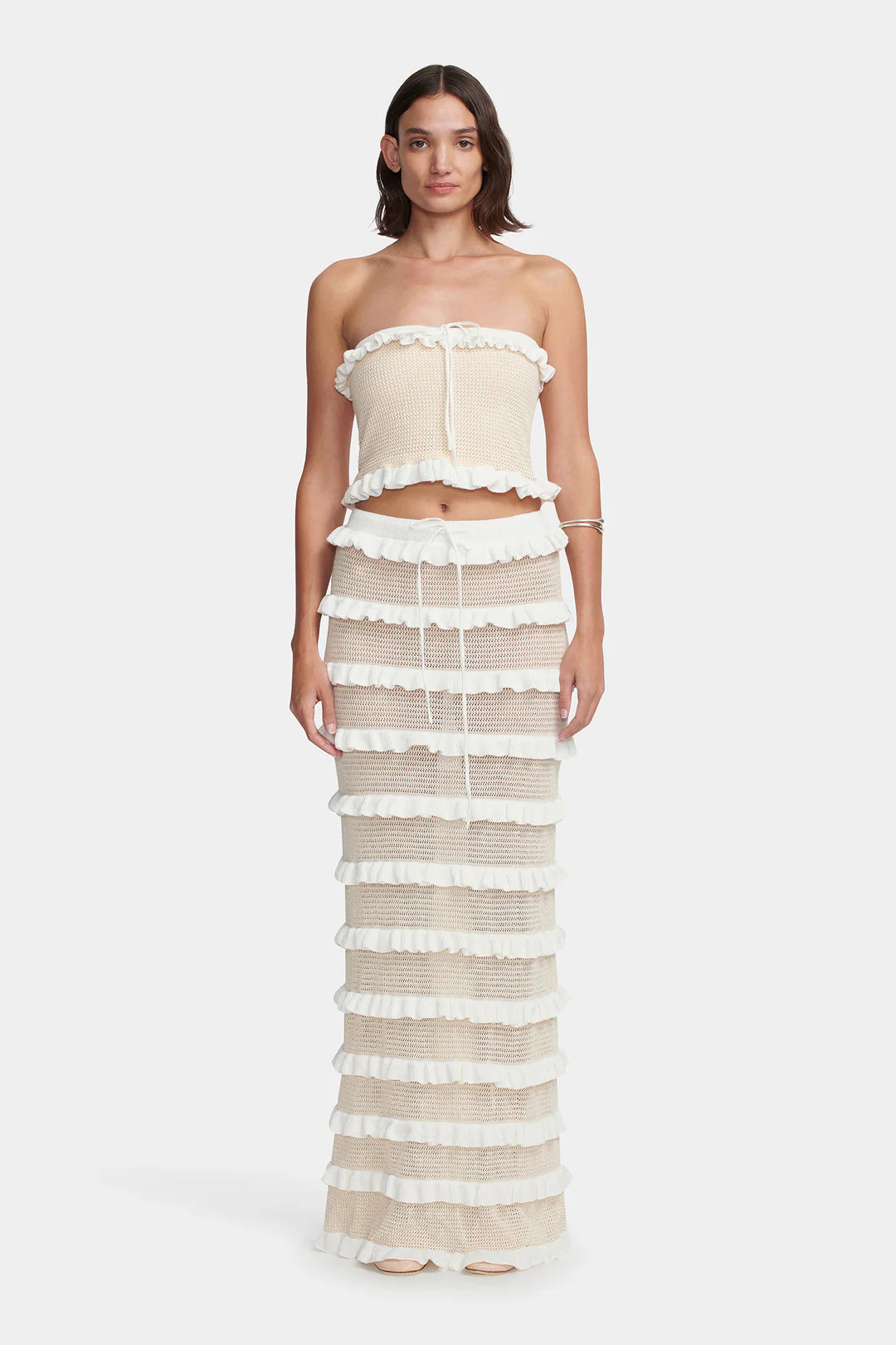 HANSEN & GRETEL Matisse Knit Top | Cream Pointelle