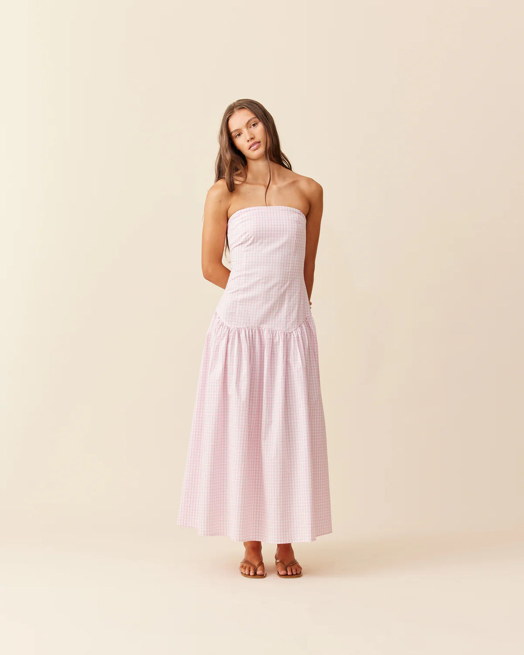 RUBY Trulli Maxi Dress | Pink Gingham