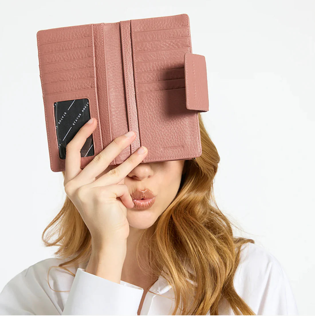 STATUS ANXIETY Ruins Wallet | Dusty Rose