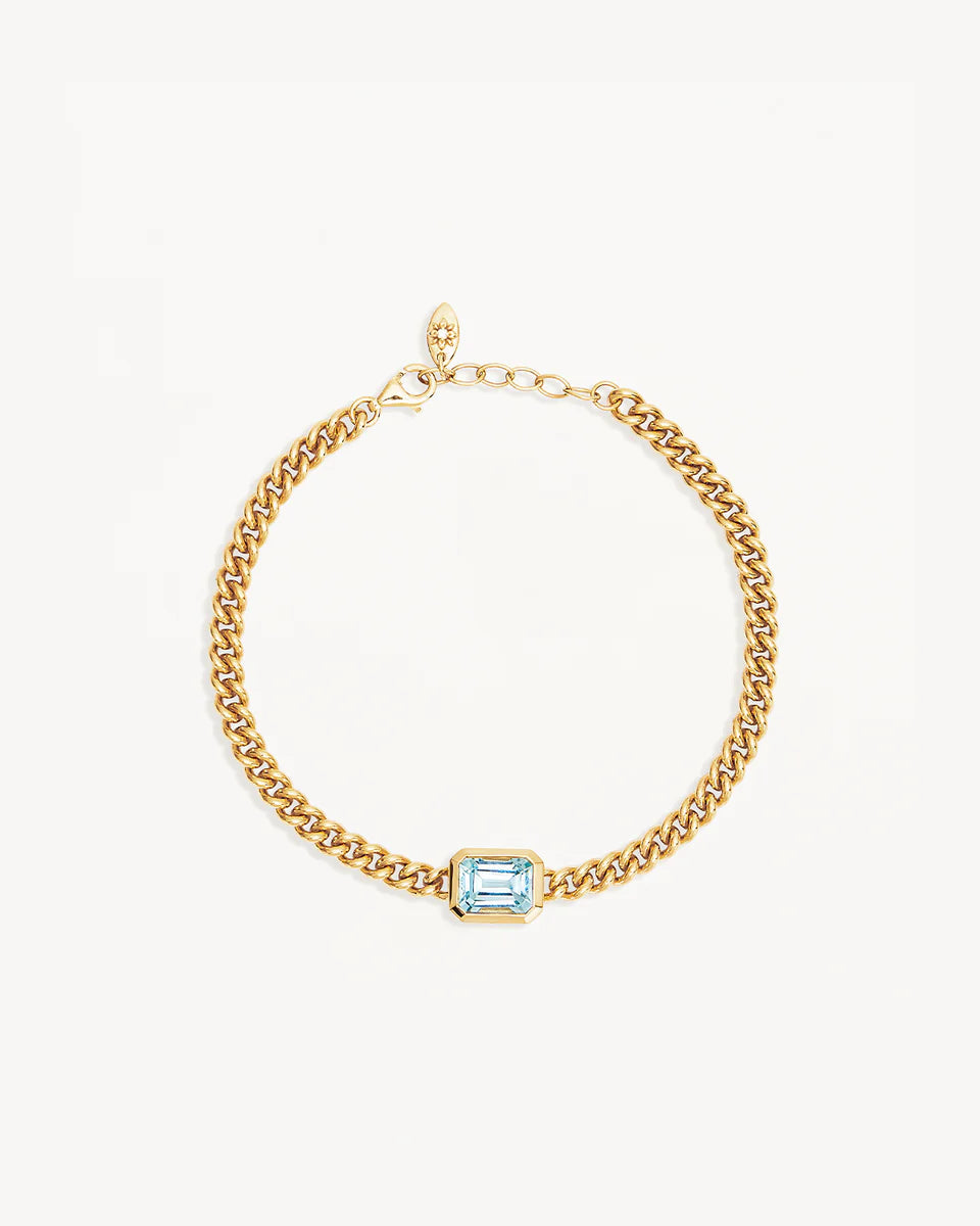 BY CHARLOTTE Calm Your Soul Topaz Curb Bracelet | 18k Gold Vermeil