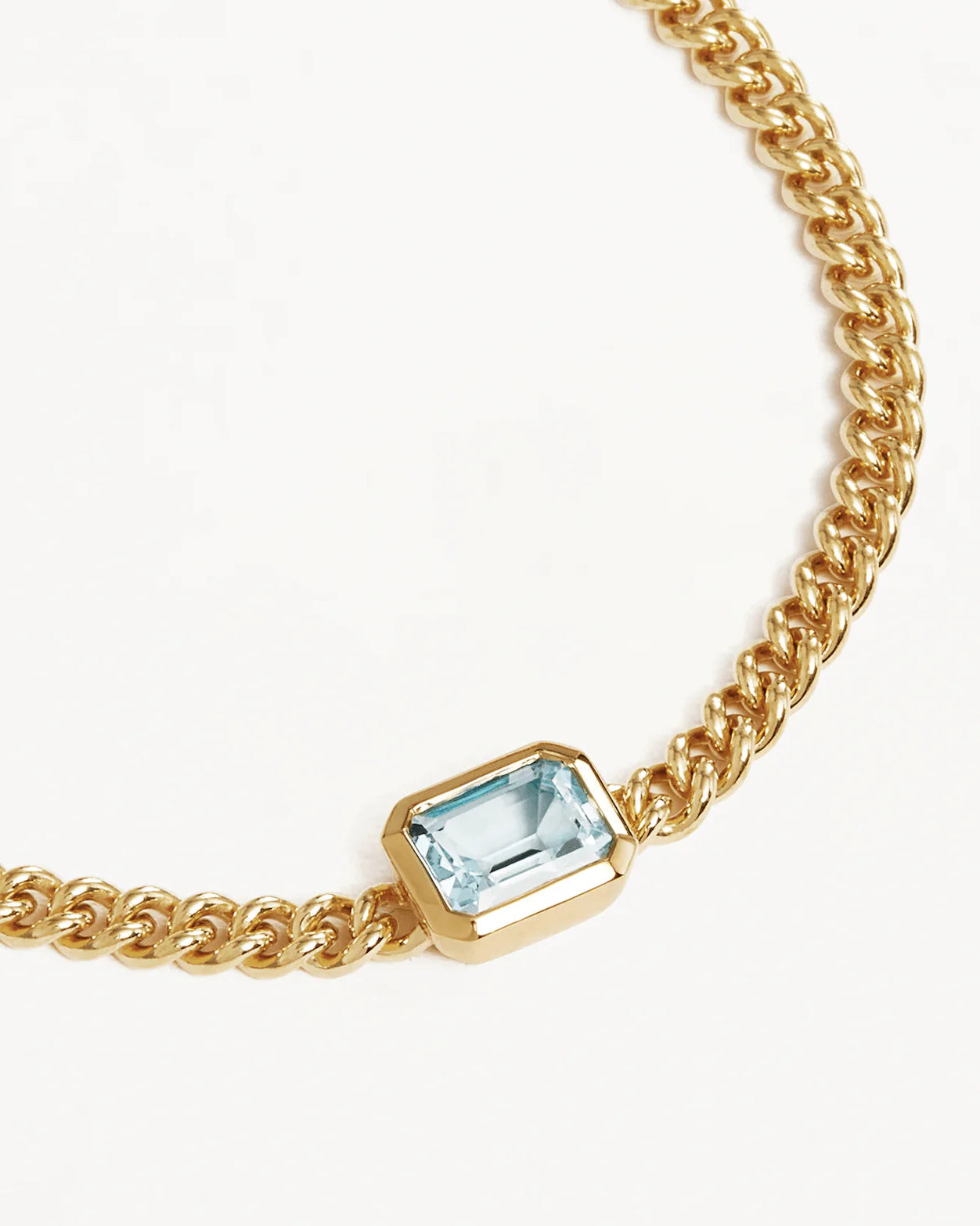 BY CHARLOTTE Calm Your Soul Topaz Curb Bracelet | 18k Gold Vermeil