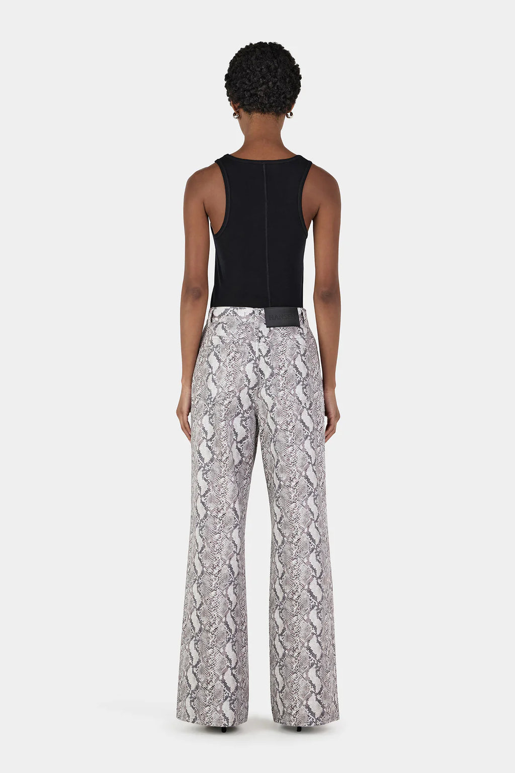 HANSEN & GRETEL Montgomery Studded Jean | Silver Python
