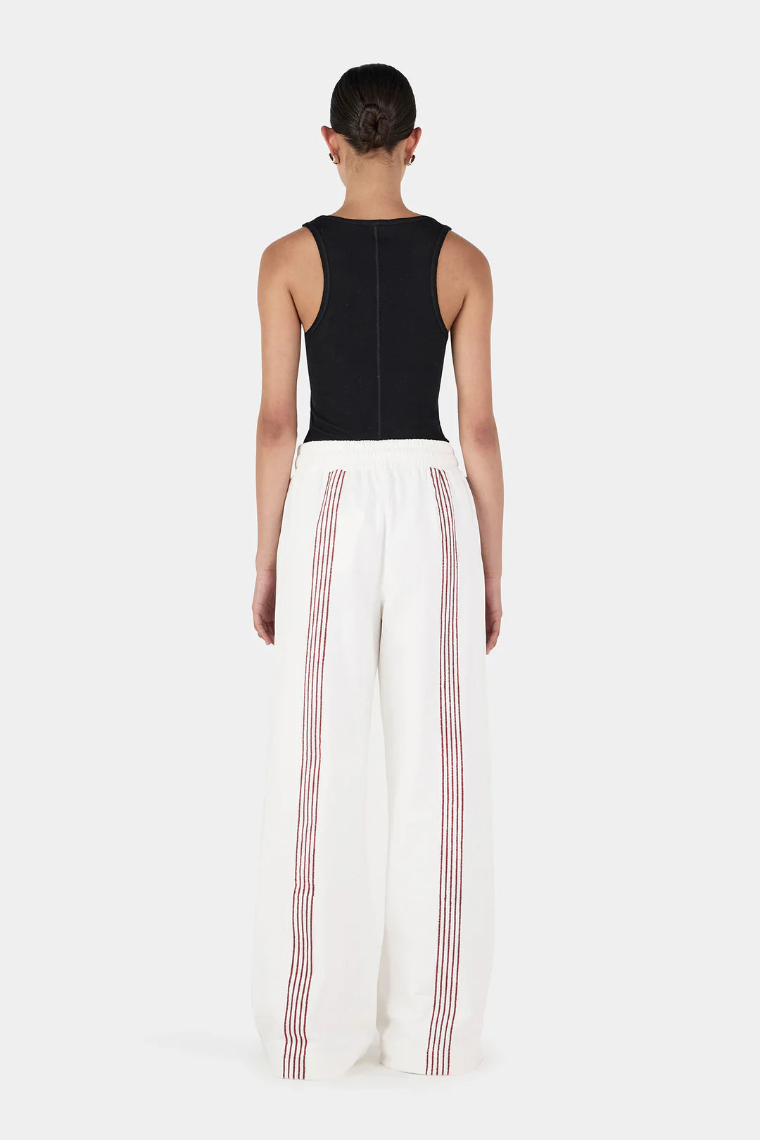 HANSEN & GRETEL Jac Embroidered Track Pant | Cream