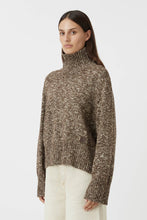 Load image into Gallery viewer, Caro Turtleneck | Chocolate Tweed
