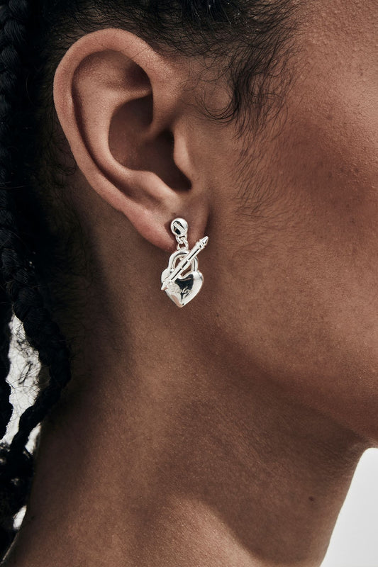 STOLEN GIRLFRIENDS CLUB Love Locket Fob Earrings | Sterling Silver
