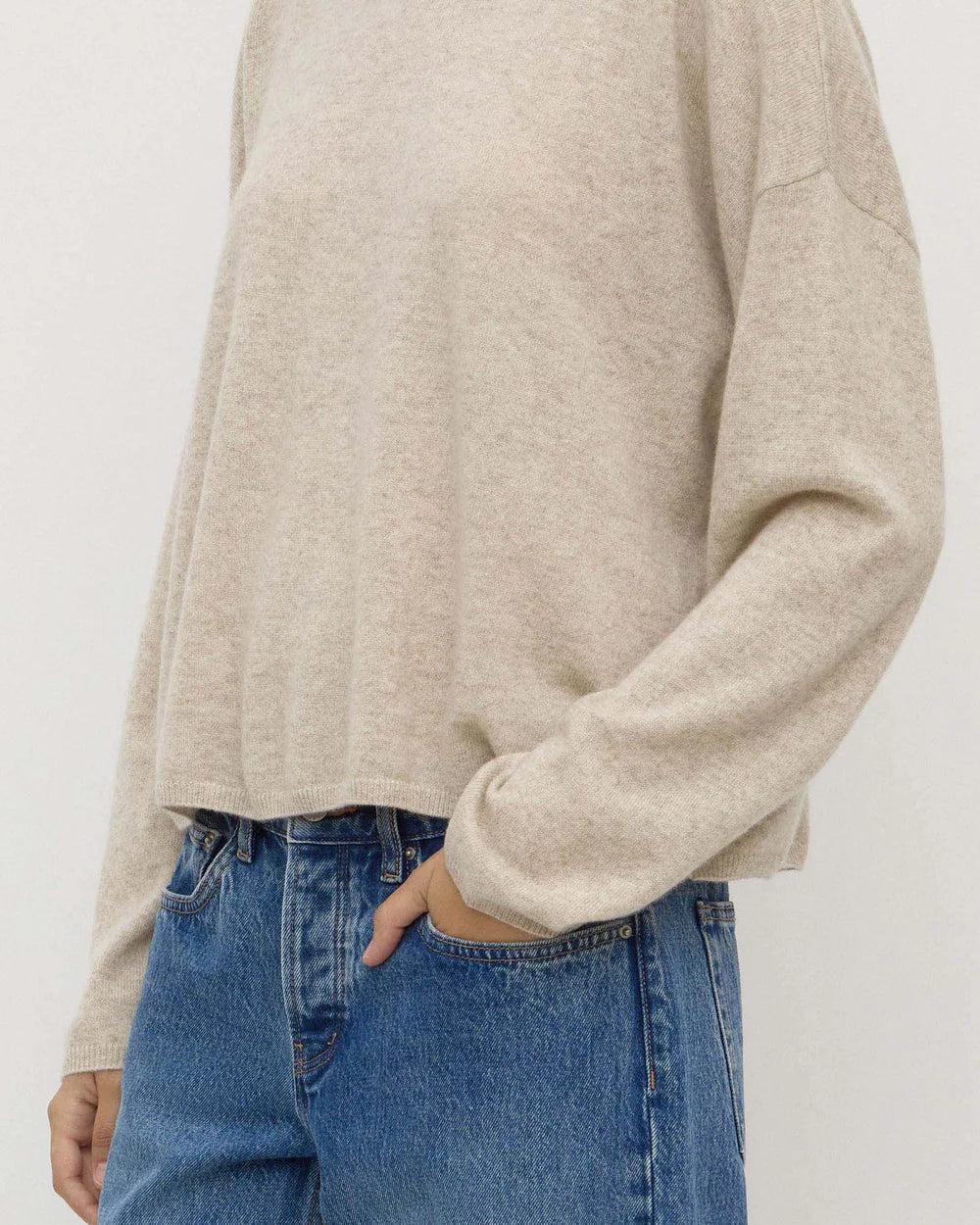 ASSEMBLY LABEL Odelle Cashmere Knit | Oat Marle