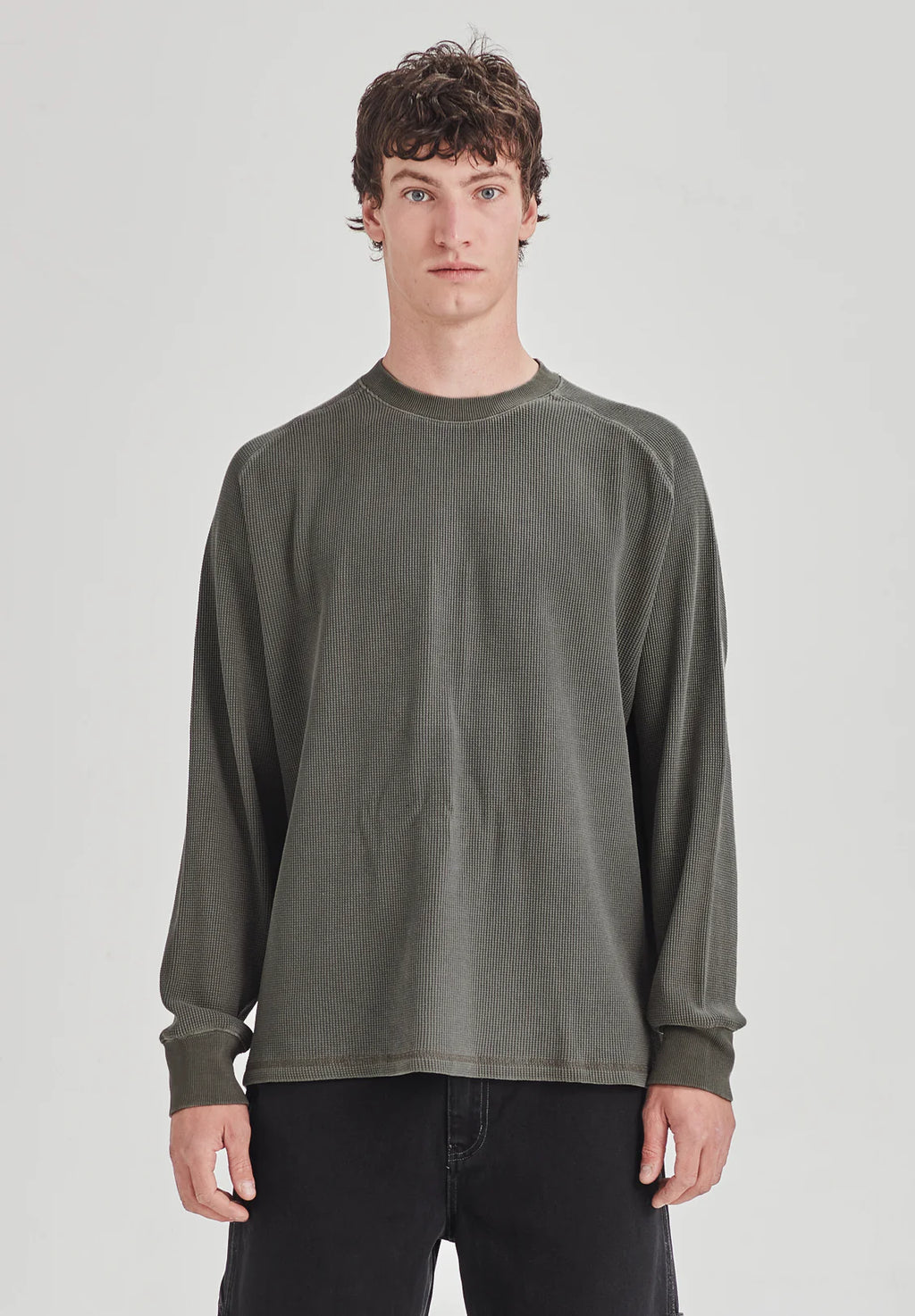 COMMONERS Heavy Waffle Long Sleeve | Vintage Fog