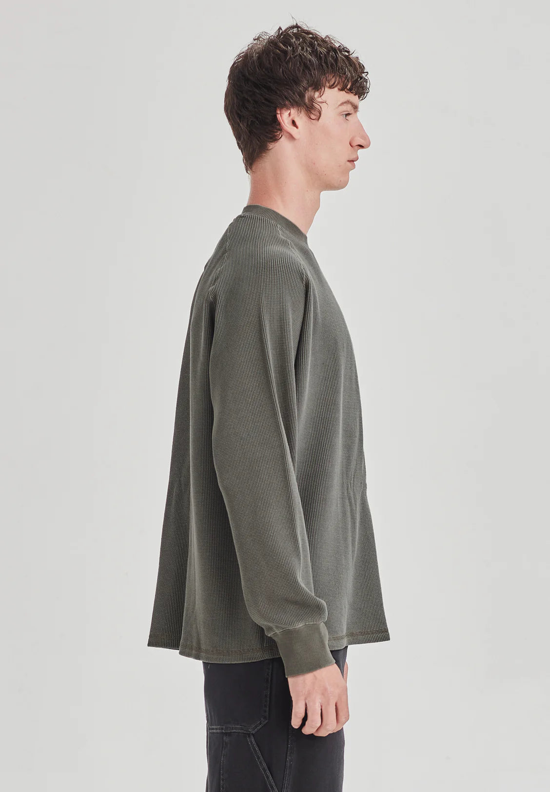 COMMONERS Heavy Waffle Long Sleeve | Vintage Fog