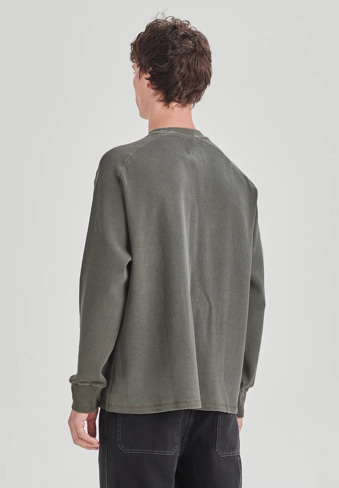 COMMONERS Heavy Waffle Long Sleeve | Vintage Fog