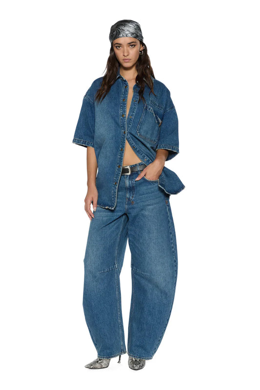 KSUBI Barrel Jeans | Aged Denim