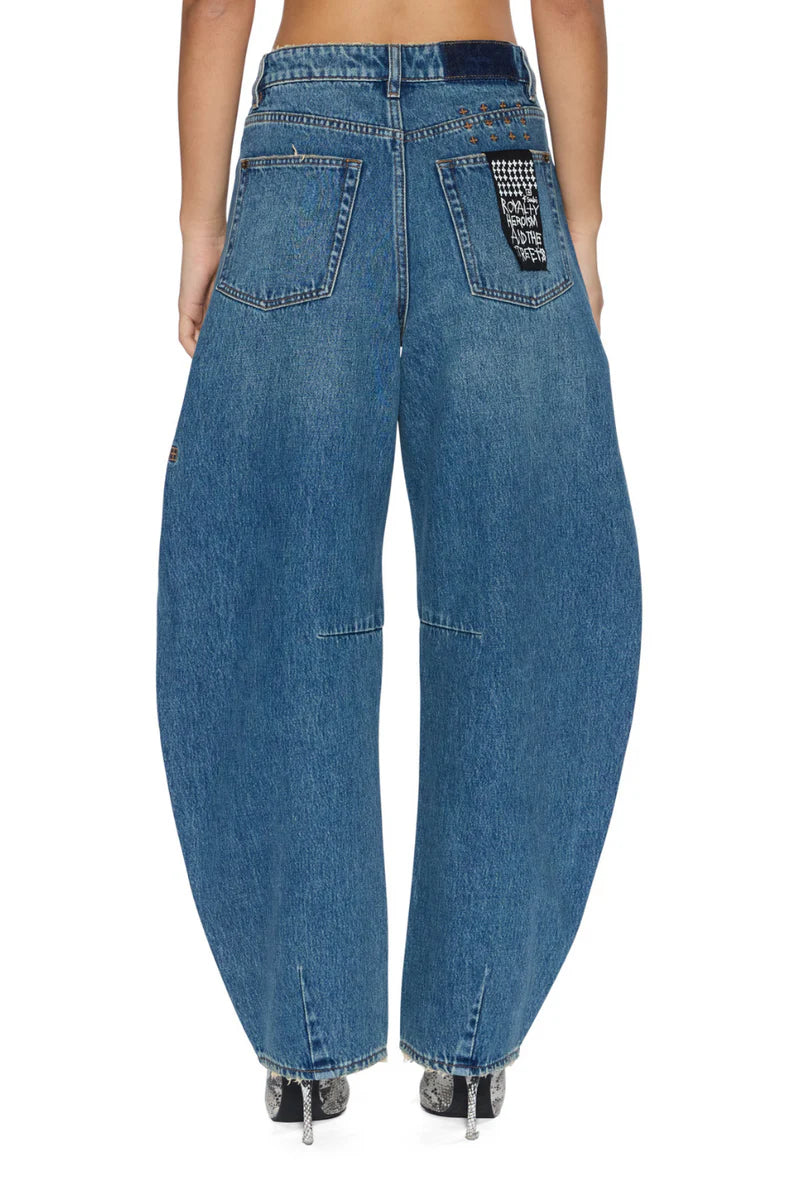 KSUBI Barrel Jeans | Aged Denim