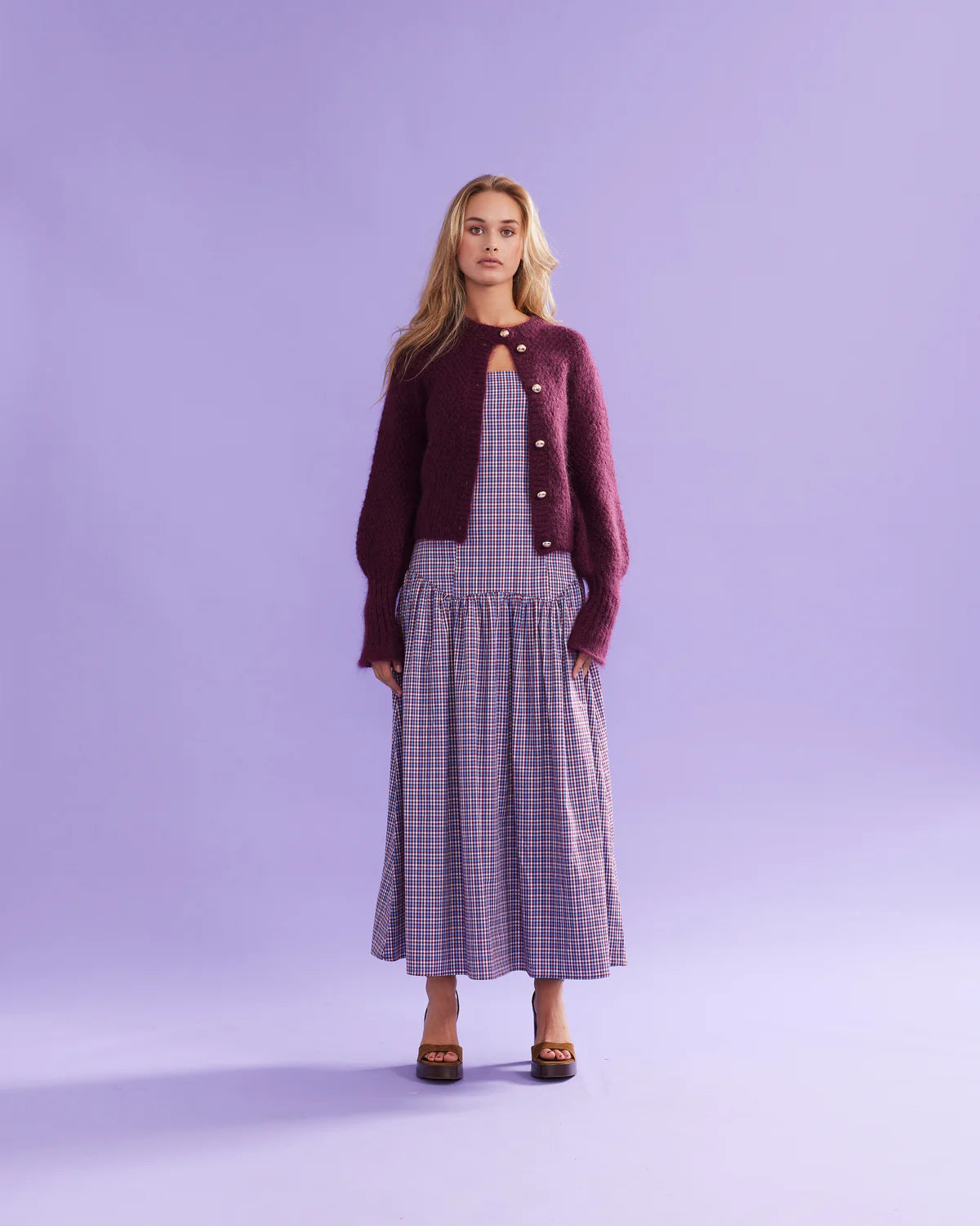 RUBY Matilda Cardigan | Burgundy