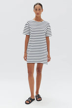 Load image into Gallery viewer, Bateau Tee Dress | Navy Stripe
