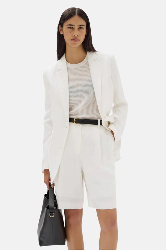 ASSEMBLY LABEL Roberta Linen Blazer | Antique White