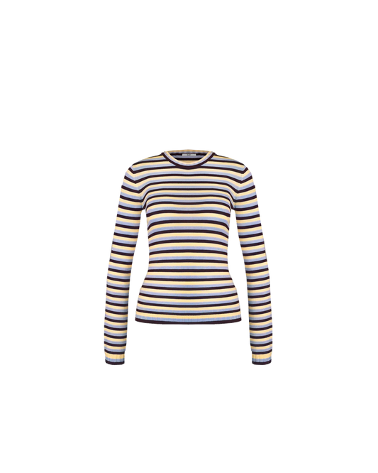 RUBY Esme Long Sleeve | Burgundy Butter Blue Stripe