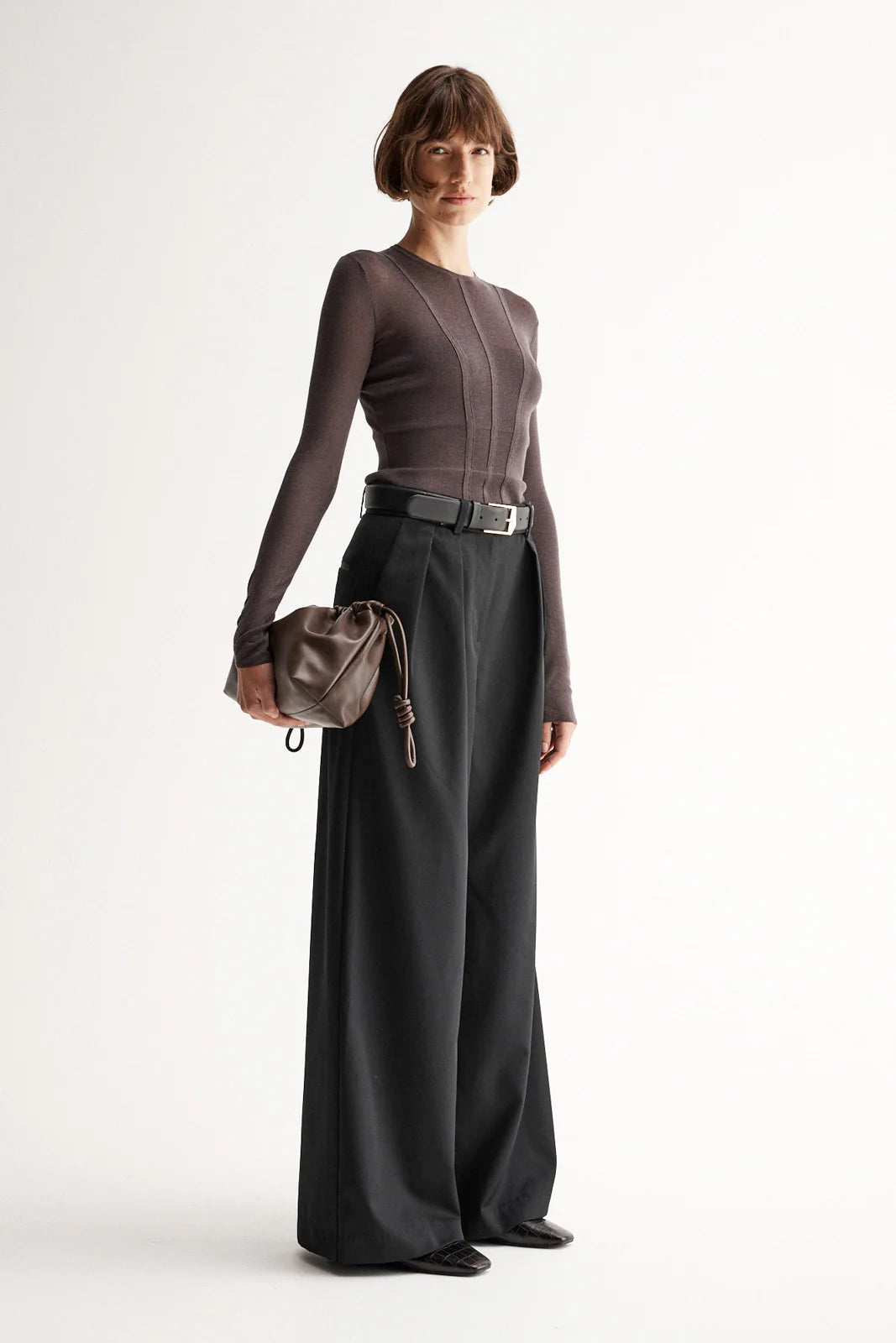 ELKA COLLECTIVE Silia Knit Top | Chocolate