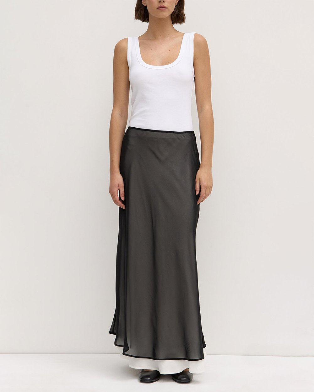 ASSEMBLY LABEL Alex Layered Maxi Skirt | Black
