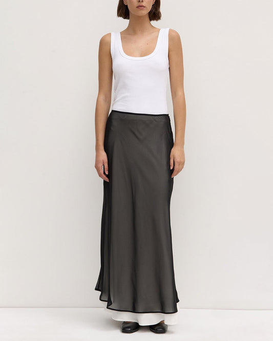 ASSEMBLY LABEL Alex Layered Maxi Skirt | Black