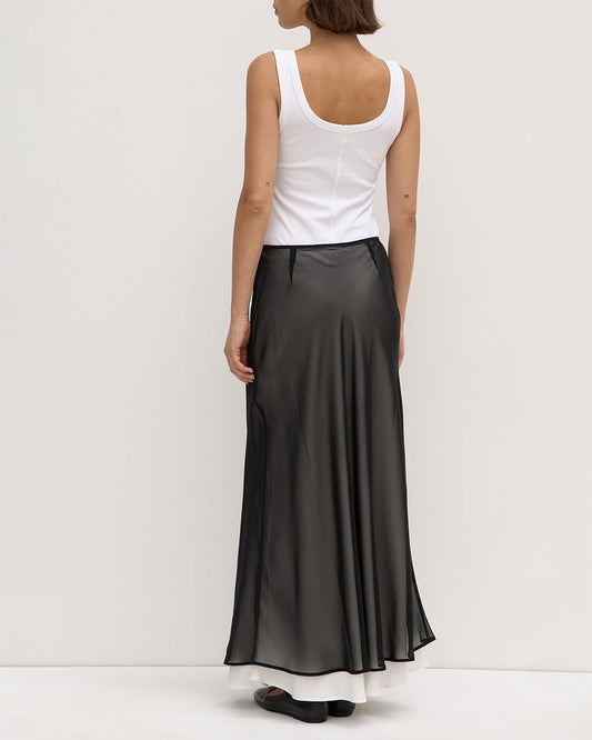 ASSEMBLY LABEL Alex Layered Maxi Skirt | Black