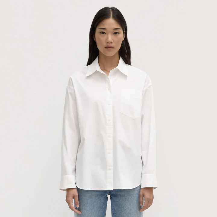 ASSEMBLY LABEL Molly Poplin Long Sleeve Shirt | White
