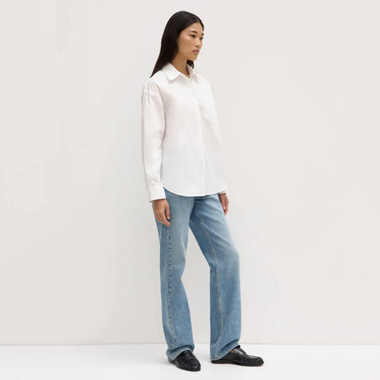 ASSEMBLY LABEL Molly Poplin Long Sleeve Shirt | White