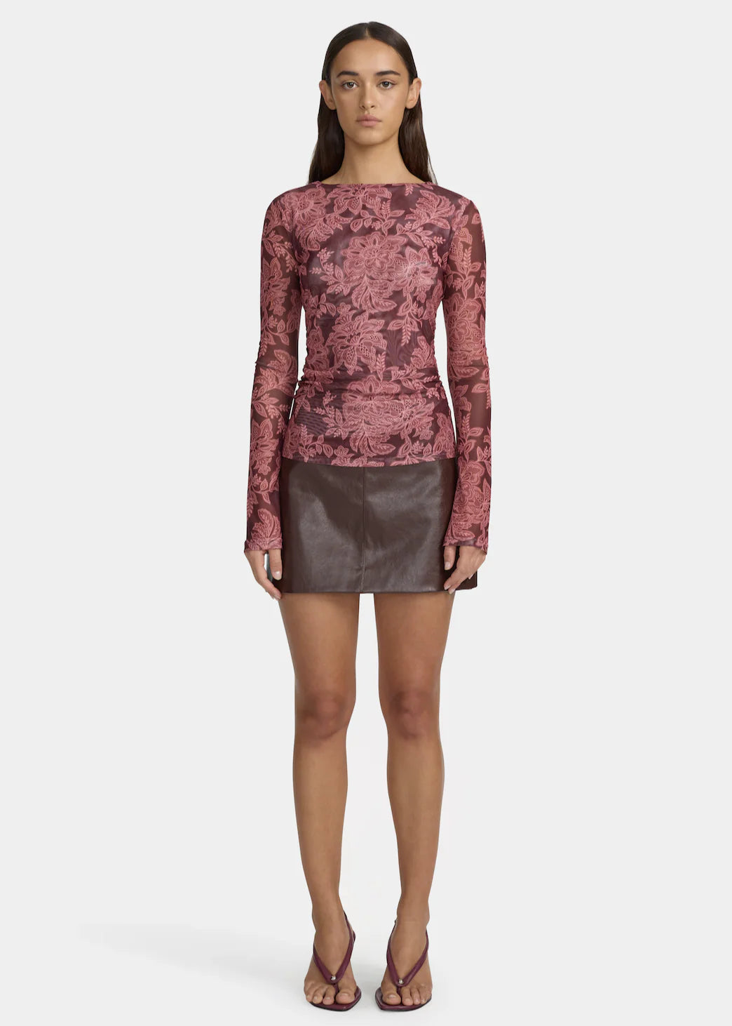 OWNLEY Azalea Top | Plum Paisley