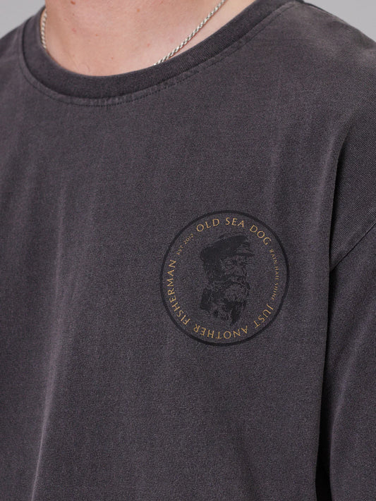 JUST ANOTHER FISHERMAN Old Sea Dog Tee | Aged Black