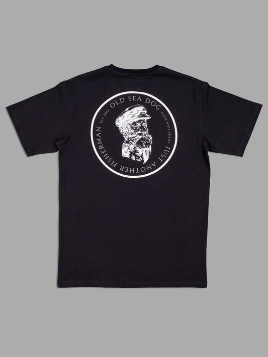 JUST ANOTHER FISHERMAN Old Sea Dog Sea Tee | Black