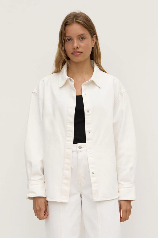 ASSEMBLY LABEL Emilia Denim Over-shirt | Vintage White