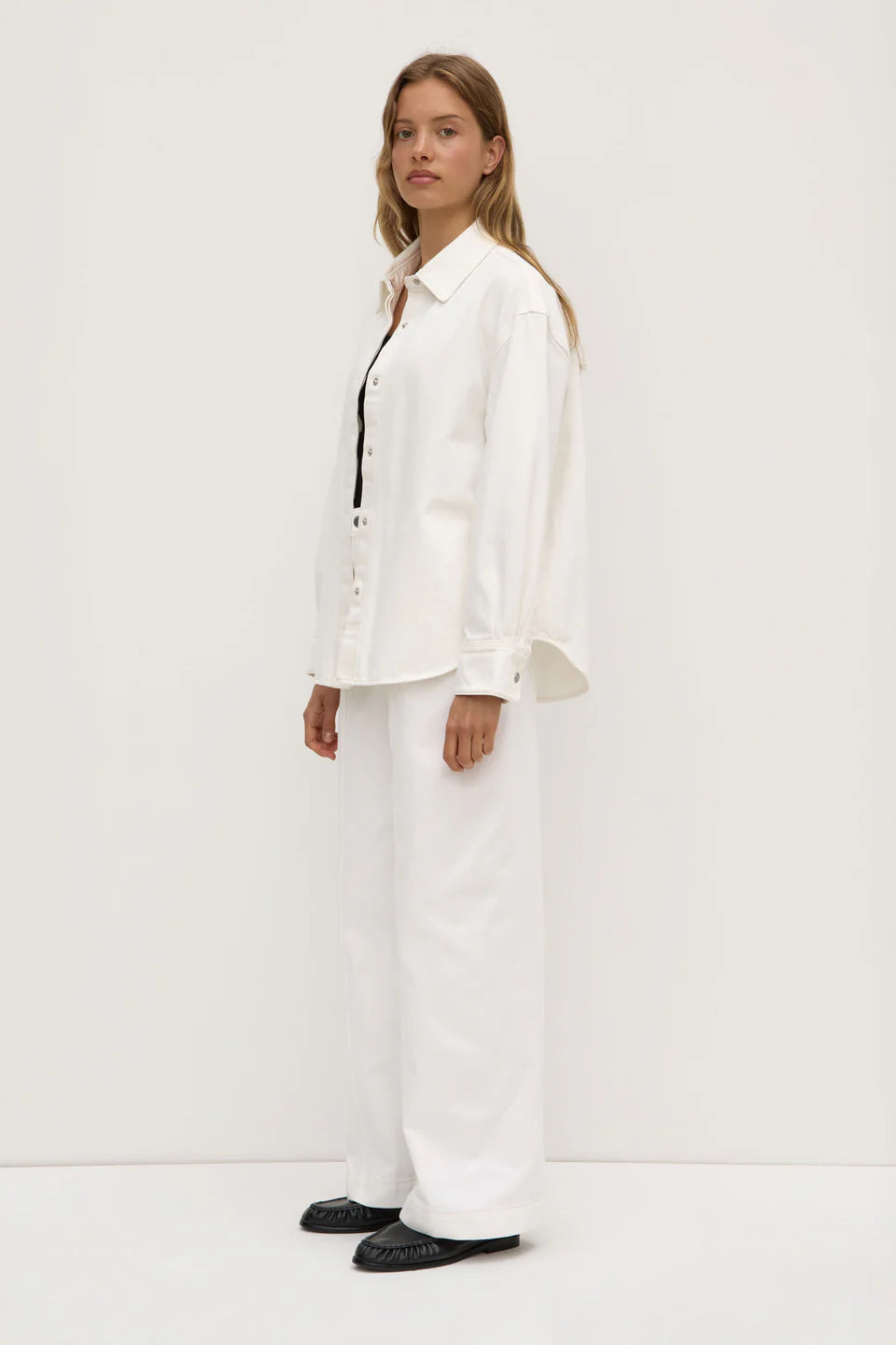 ASSEMBLY LABEL Emilia Denim Over-shirt | Vintage White