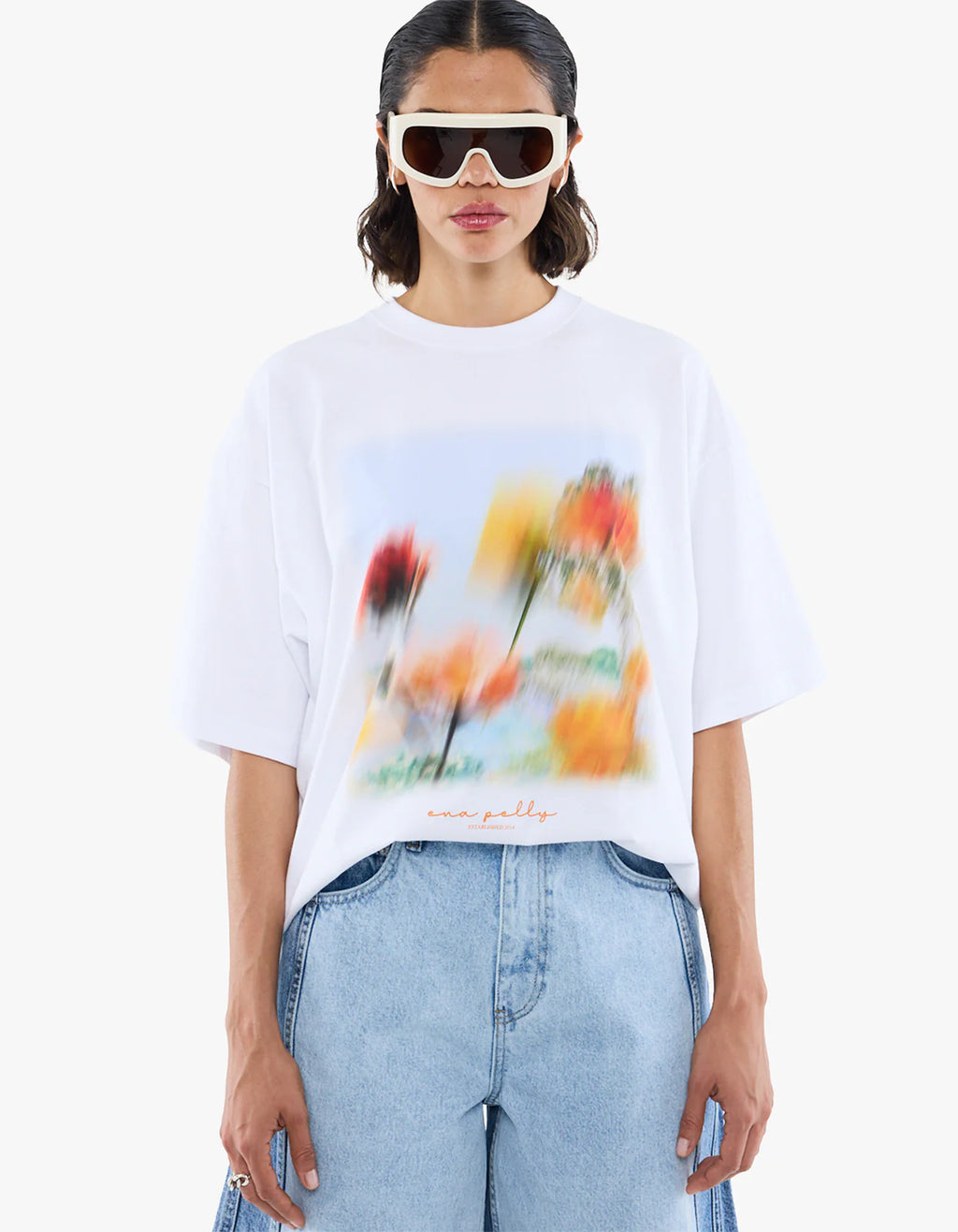 ENA PELLY Blurred Daisy Frame | White