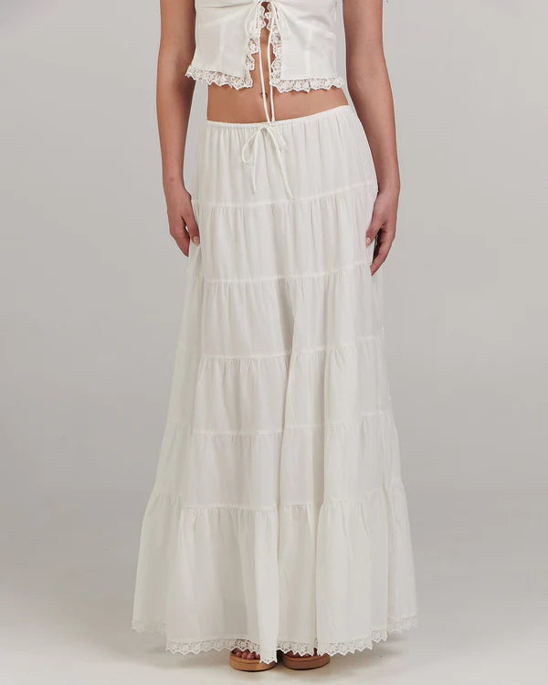 Poppy Maxi Skirt | White