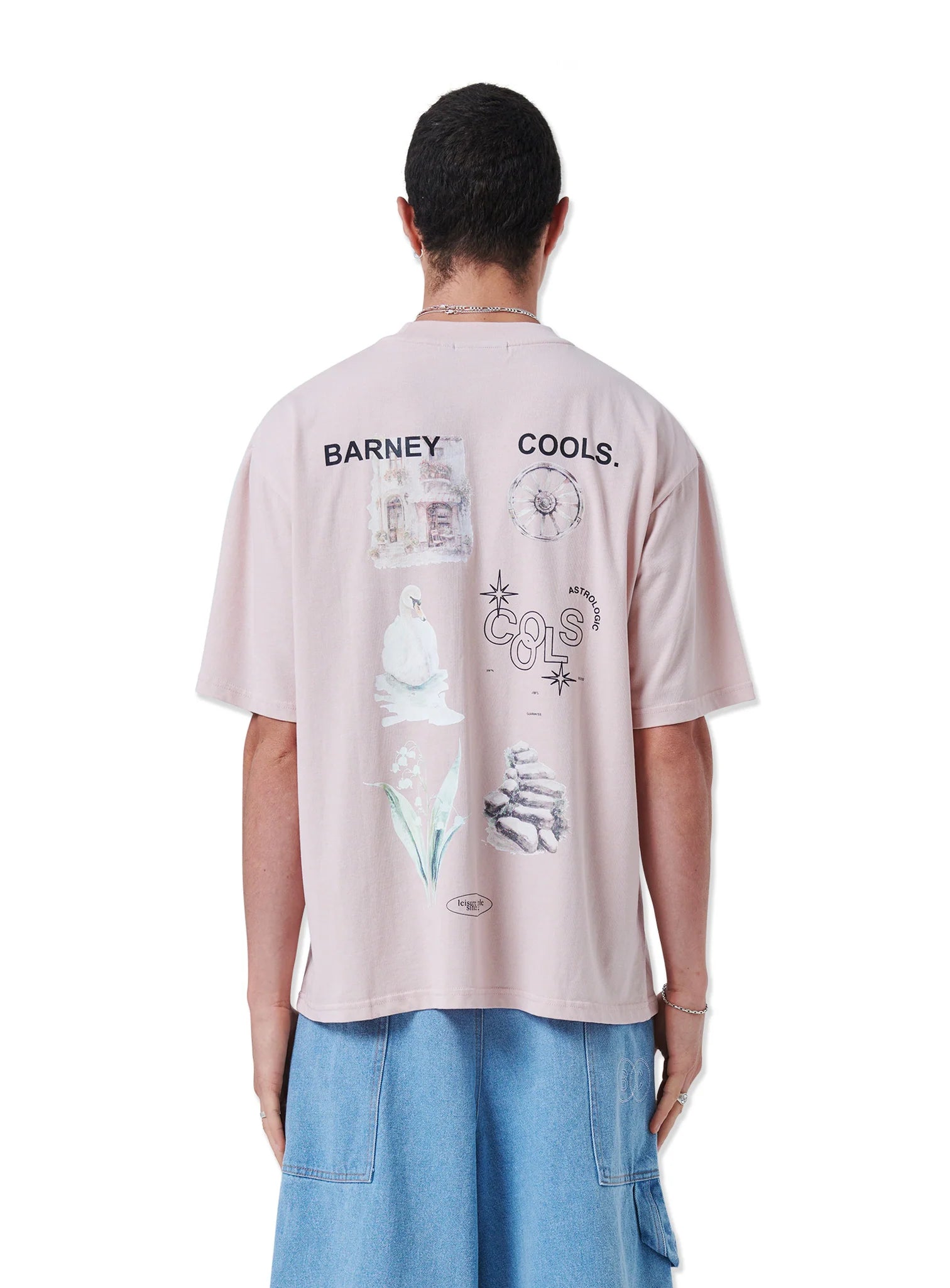 BARNEY COOLS Terrace Tee | Faded Pink