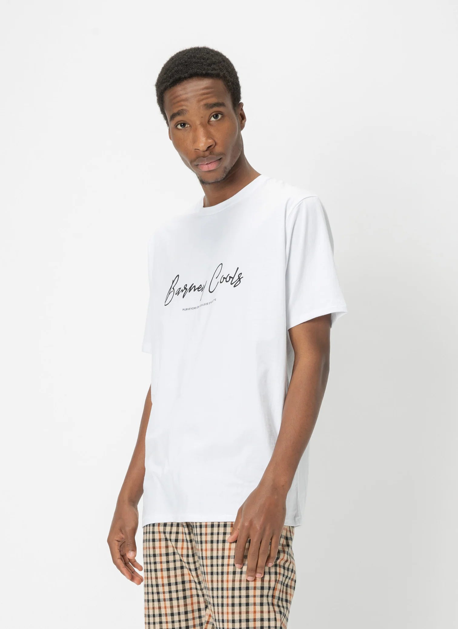 BARNEY COOLS Script Tee | White