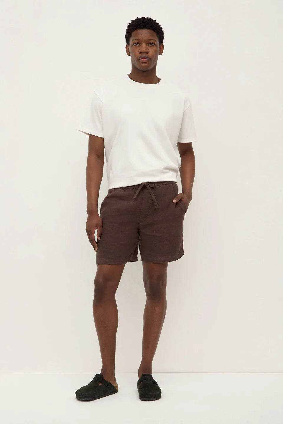 ASSEMBLY LABEL Tide Linen Short | Ganache