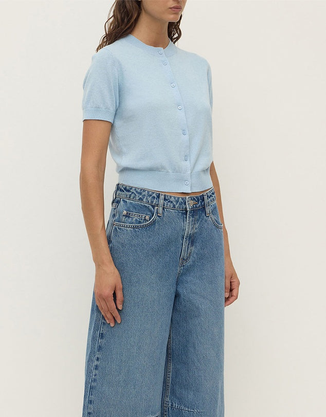 ASSEMBLY LABEL Serra Cotton Cashmere Cardigan | Salt