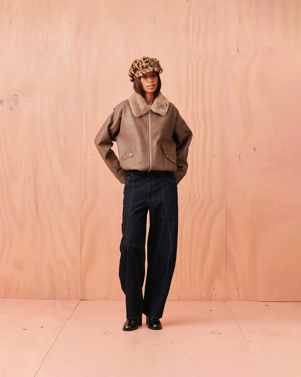 RUBY Bode Bomber Jacket | Hazelnut