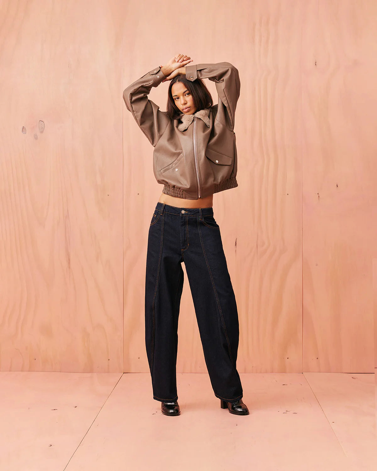 RUBY Bode Bomber Jacket | Hazelnut