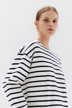 Load image into Gallery viewer, Bateau Organic Long Sleeve | Navy/White
