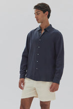 Load image into Gallery viewer, Kendall Linen L/S Shirt | True Navy
