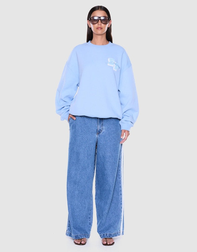 ENA PELLY Mila Oversized Sweater | Sky Blue