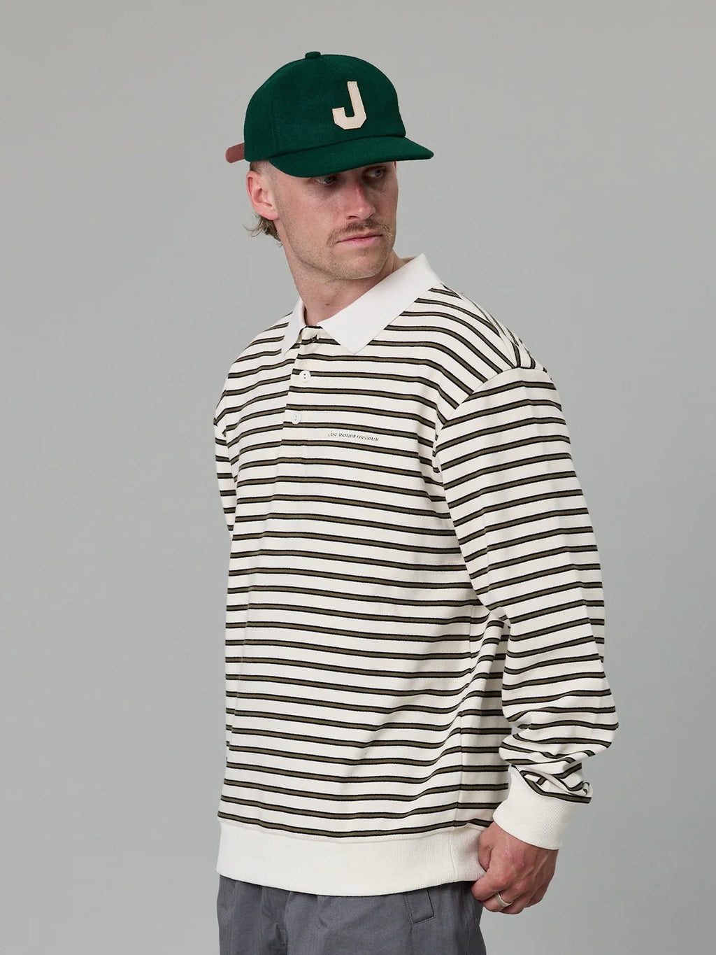 J.A.F Seaway Polo | Off White Stripe