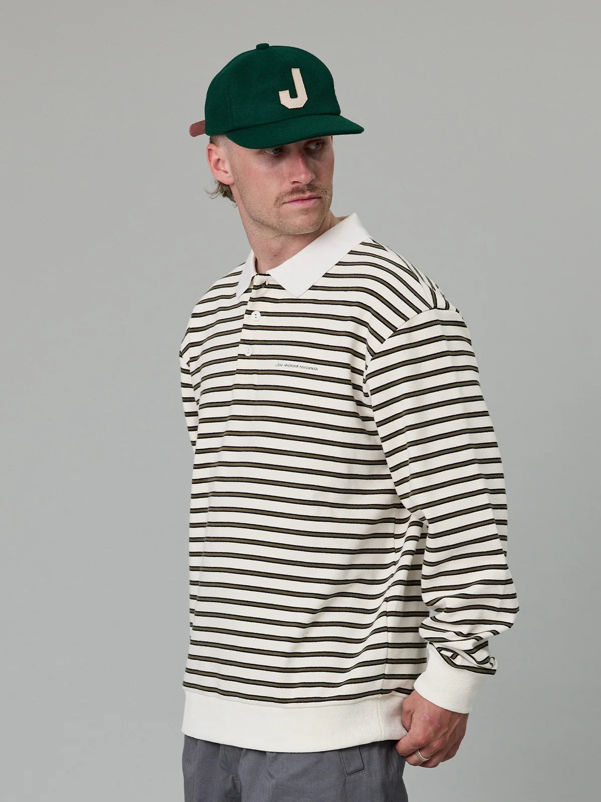 J.A.F Seaway Polo | Off White Stripe