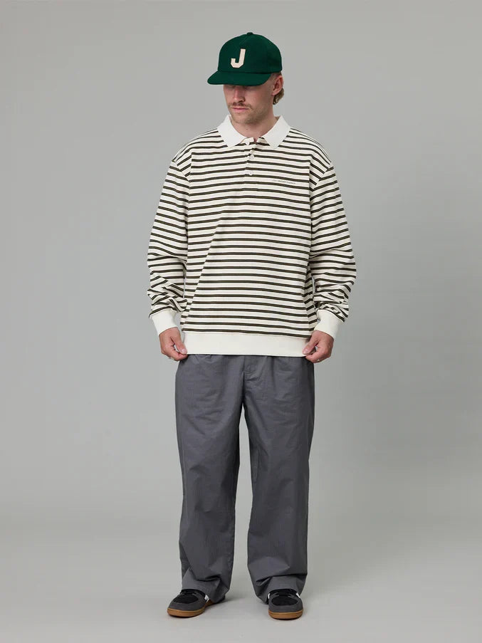 J.A.F Seaway Polo | Off White Stripe