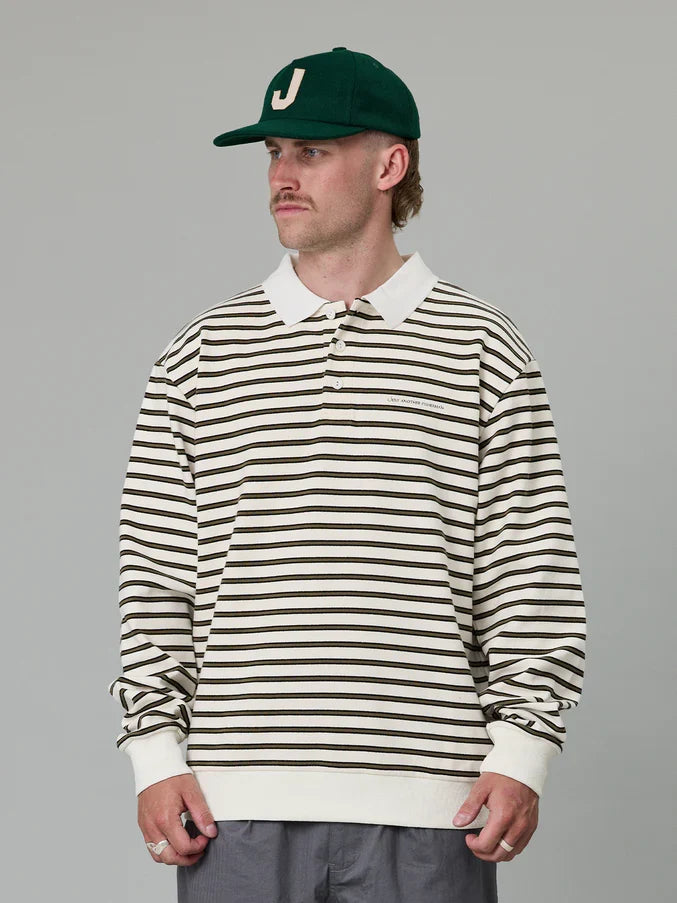 J.A.F Seaway Polo | Off White Stripe