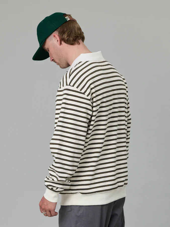 J.A.F Seaway Polo | Off White Stripe