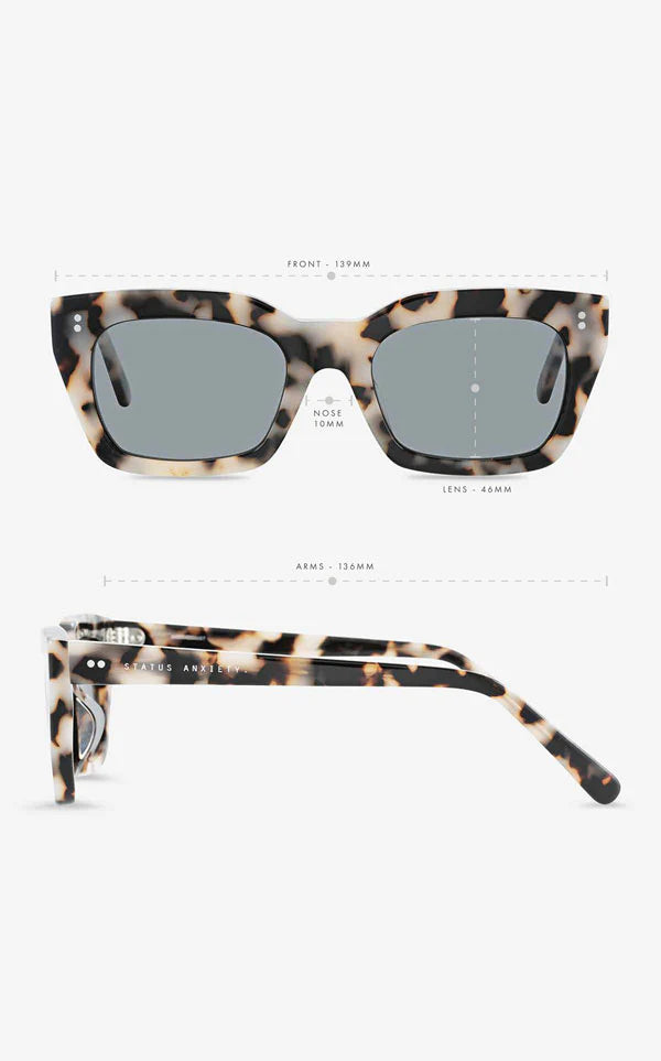 STATUS ANXIETY Antagonist Sunglasses | White Tort