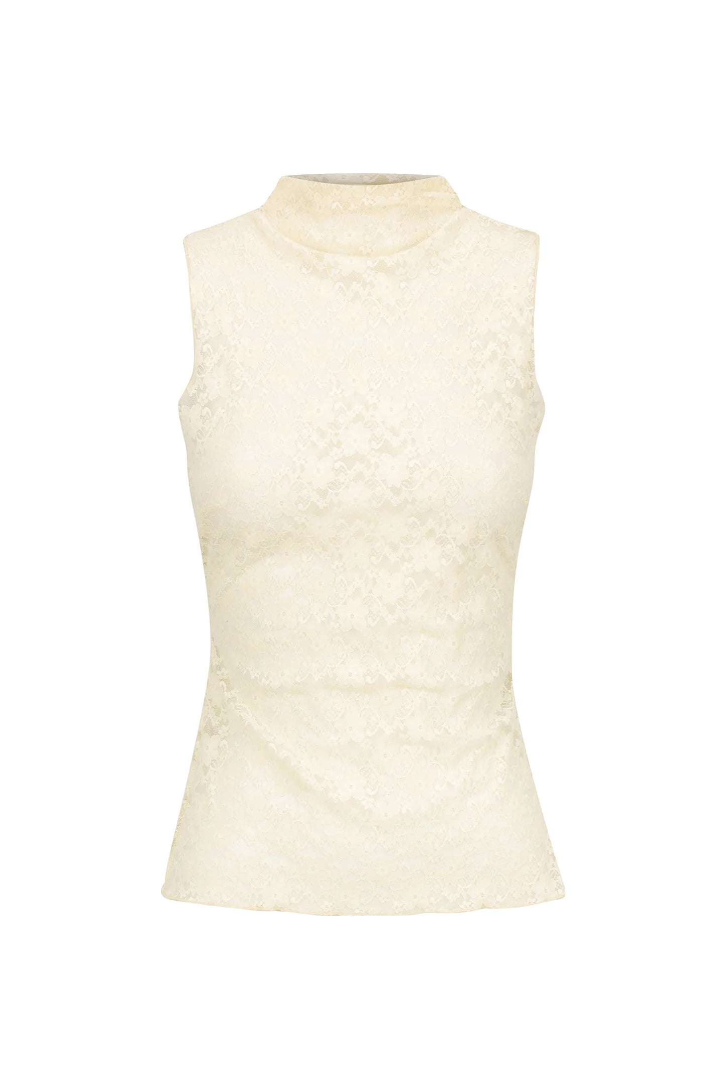 Jacqui Lace Tank | Ivory