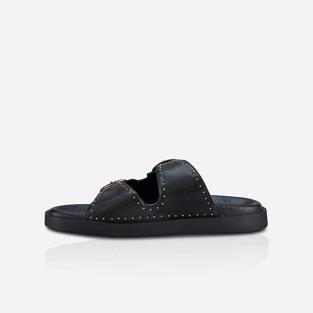 Eastwood Stud Slide | Black/Gold
